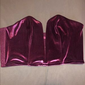 Velvet bustier top